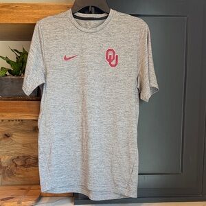 Nike Gray Men's Tee with Red Logo